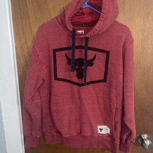 Under Armour Project Rock Red Hoodie Sweatshirt Blood Sweat Men's S Small